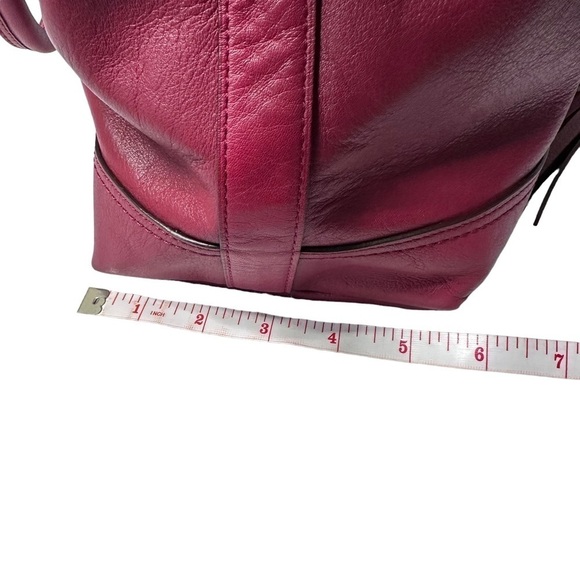 COACH Legacy Molly East/West Red Leather Satchel - Picture 16 of 16